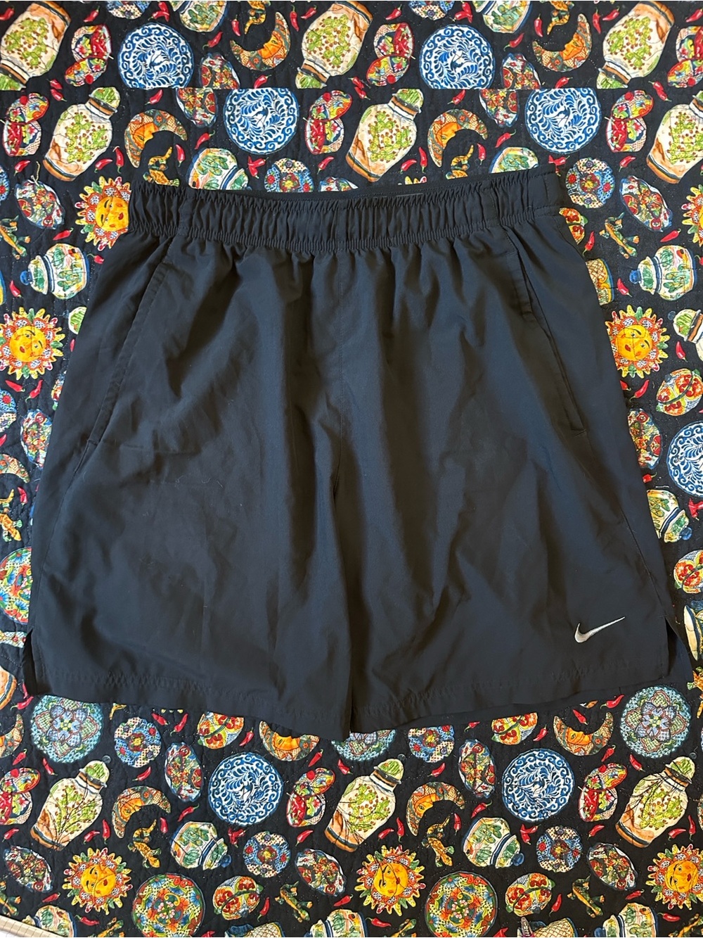 Nike Black Athletic Shorts with Swoosh EUC